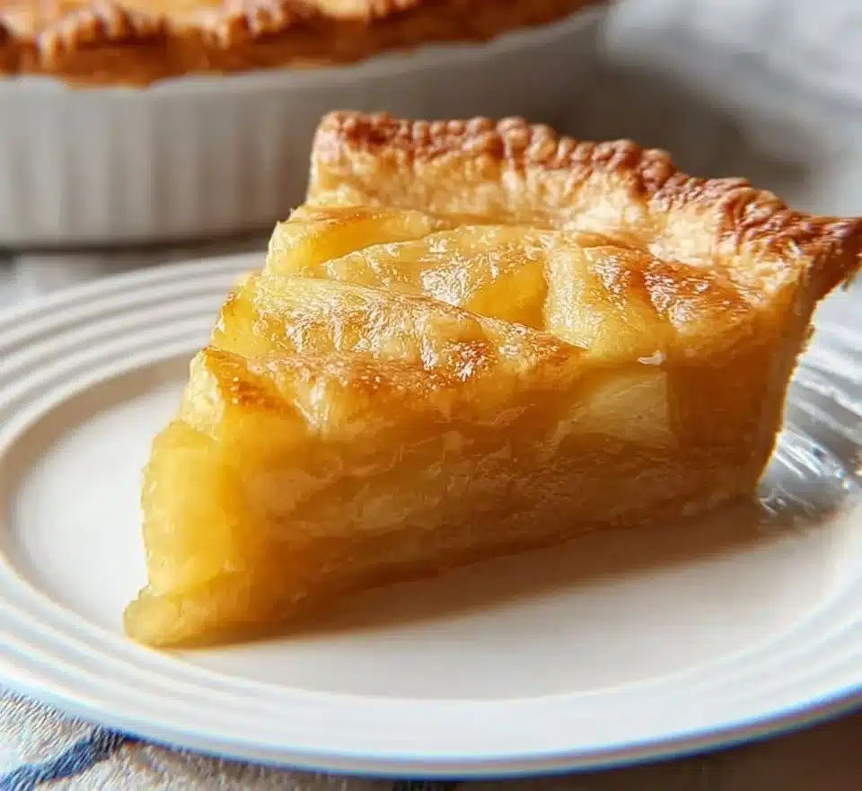 Freshly baked pineapple pie topped with whipped cream and tropical garnishes