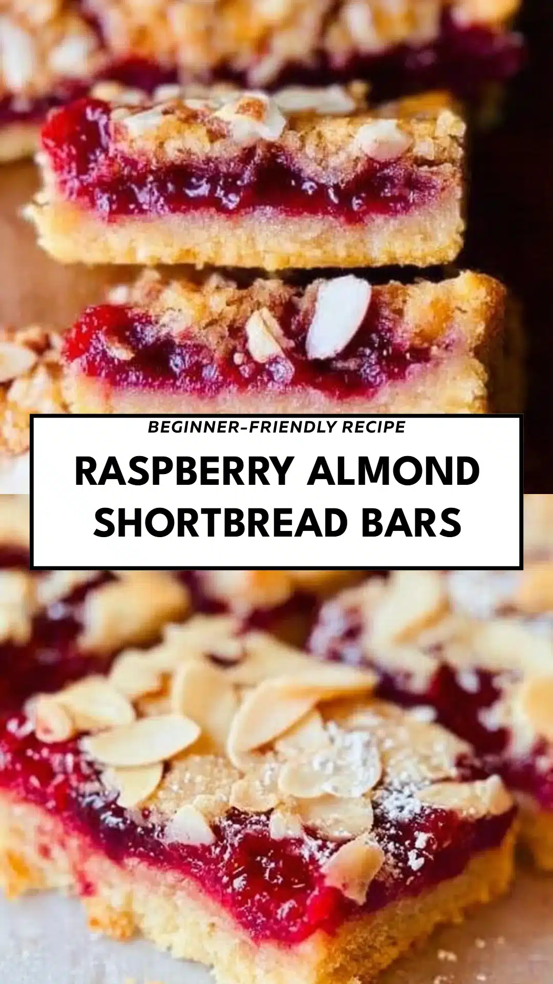 Raspberry Almond Shortbread Bars