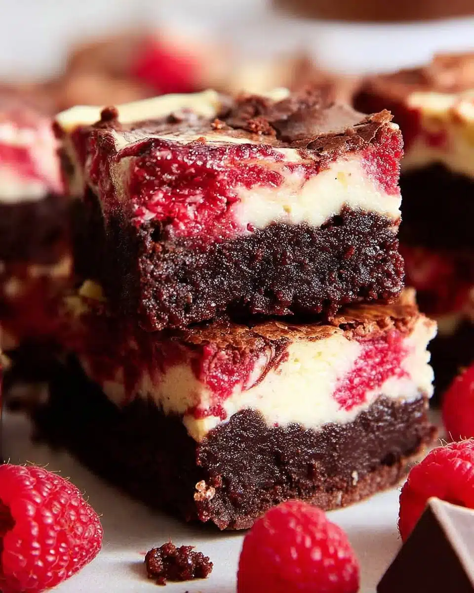 Raspberry Swirl Brownies
