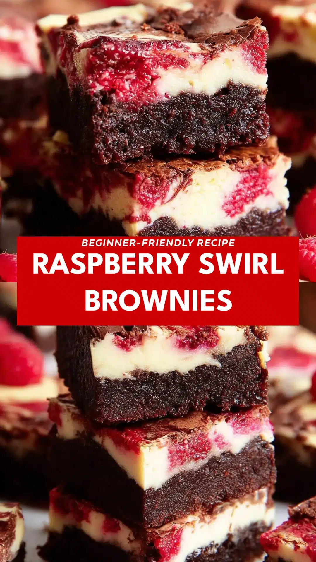Raspberry Swirl Brownies