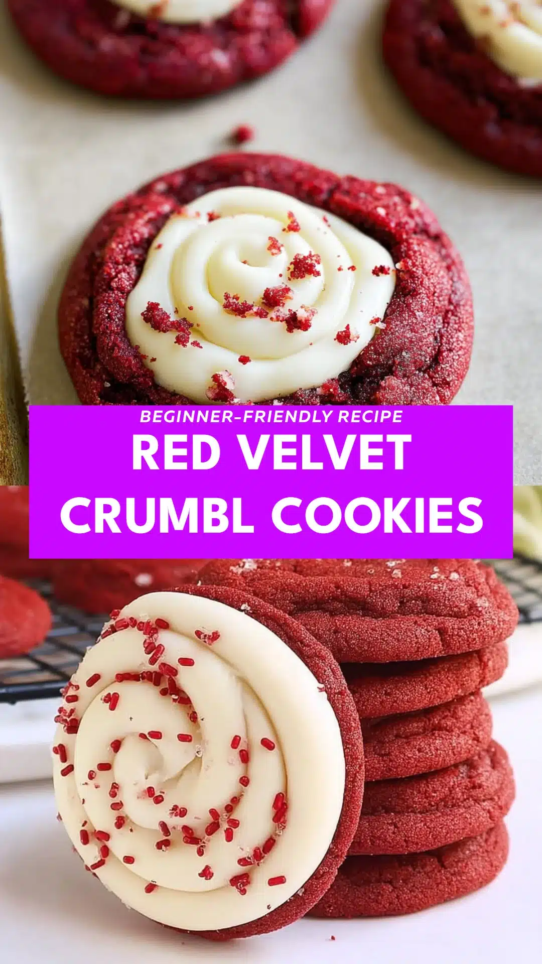 Red Velvet Crumbl Cookies