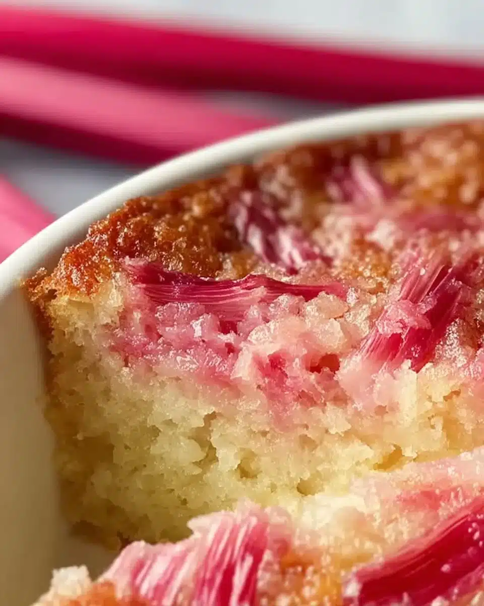 Best Rhubarb Cake with Cake Mix