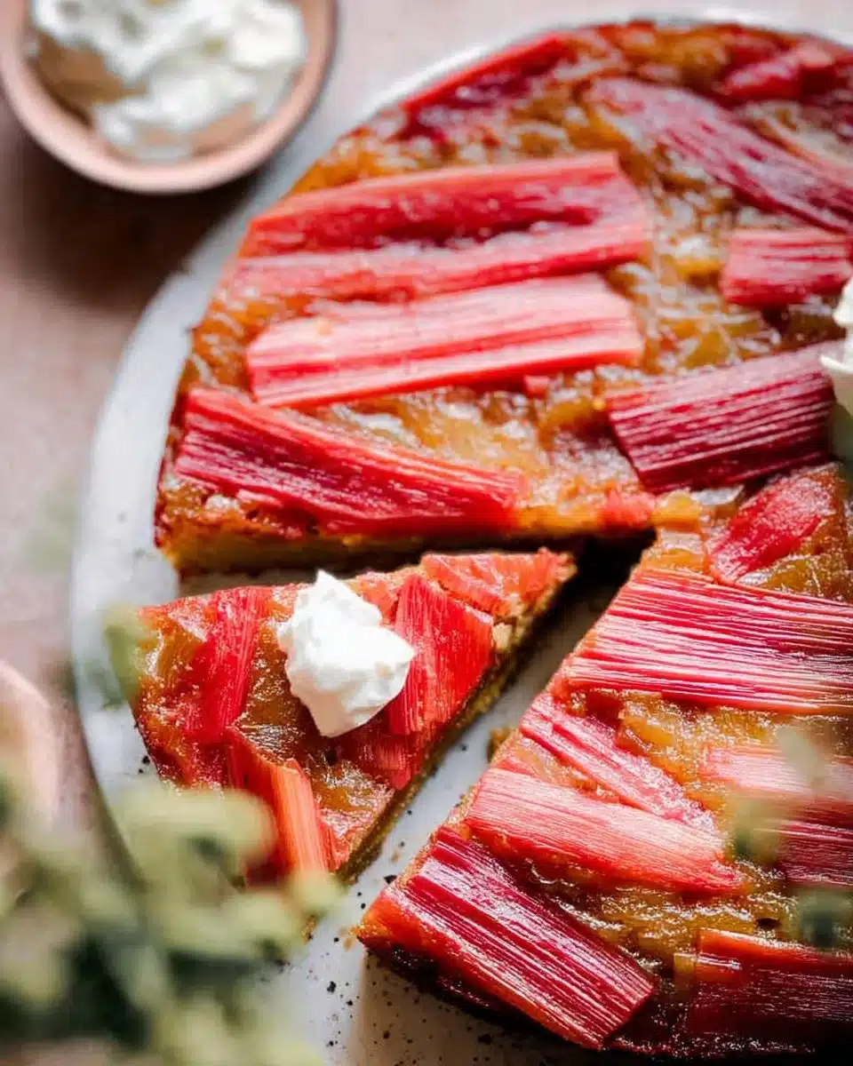 Rhubarb Upside-Down Cake