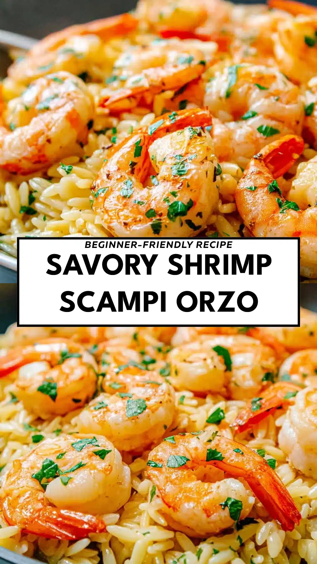 Savory Shrimp Scampi Orzo