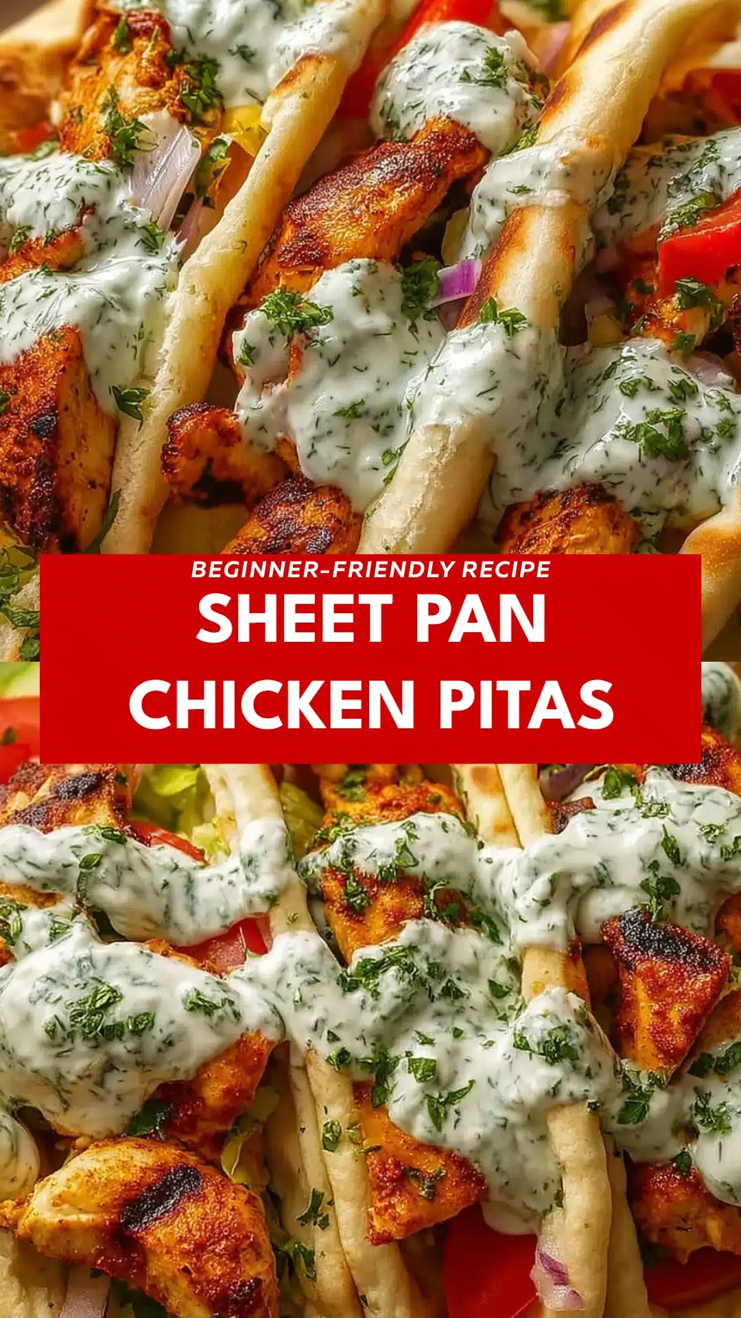 Sheet Pan Chicken Pitas