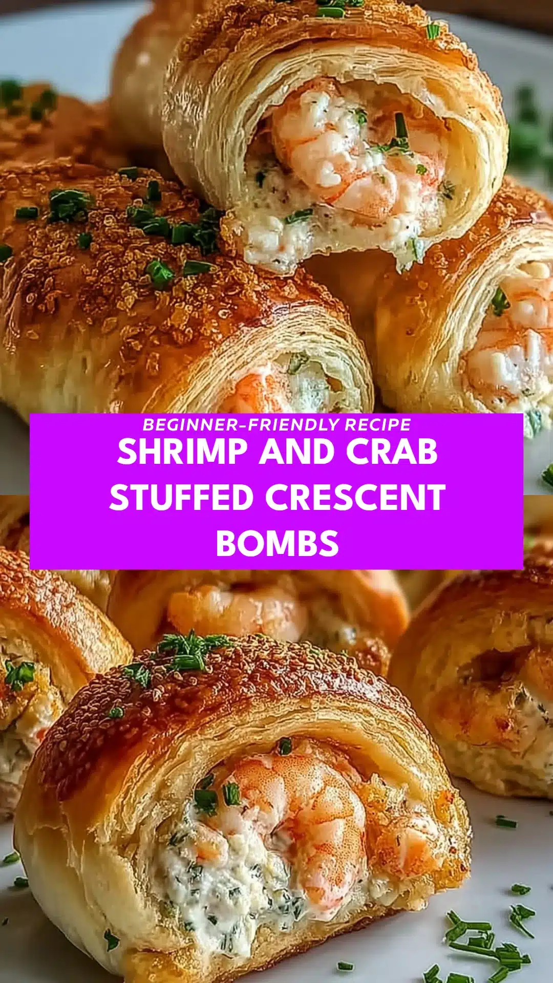 Shrimp and Crab Stuffed Crescent Bombs