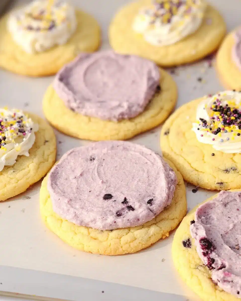 Soft Lemon Blueberry Cookies