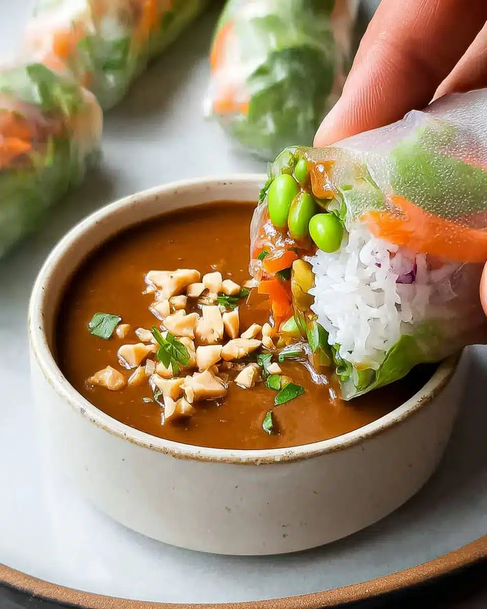Spring Rolls with Peanut Sauce