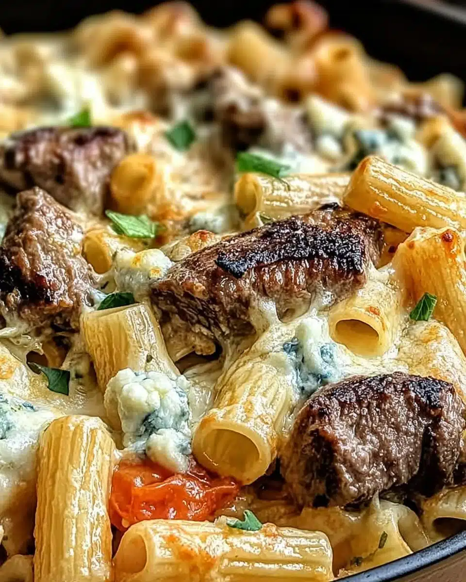 Steak & Blue Cheese Rigatoni Bake