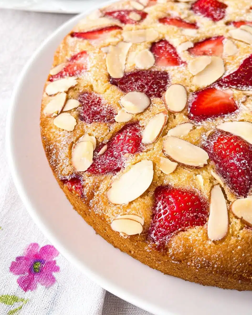 Strawberry Almond Tea Cake