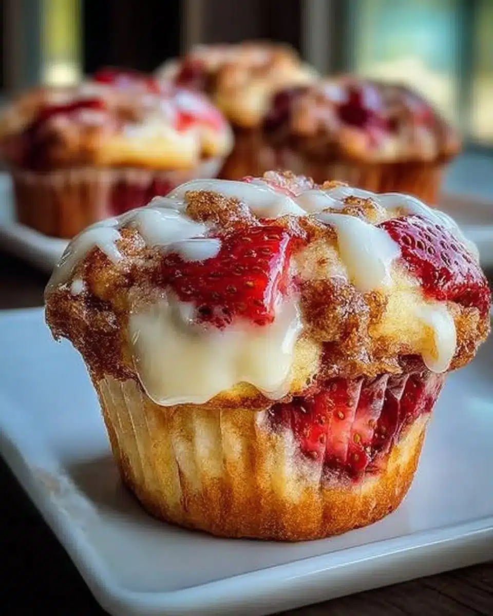 Strawberry Cream Cheese Breakfast Muffins