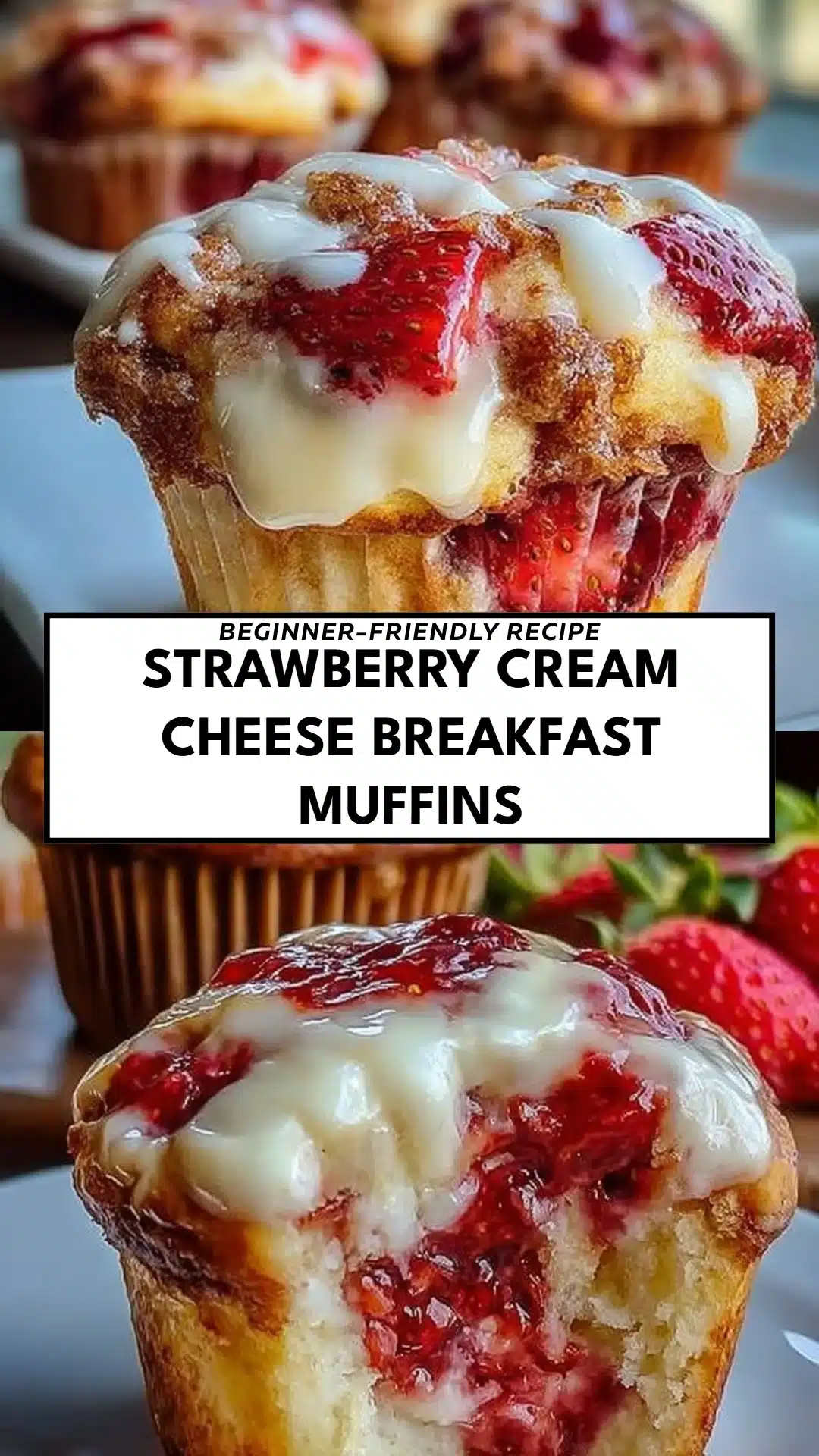 Strawberry Cream Cheese Breakfast Muffins