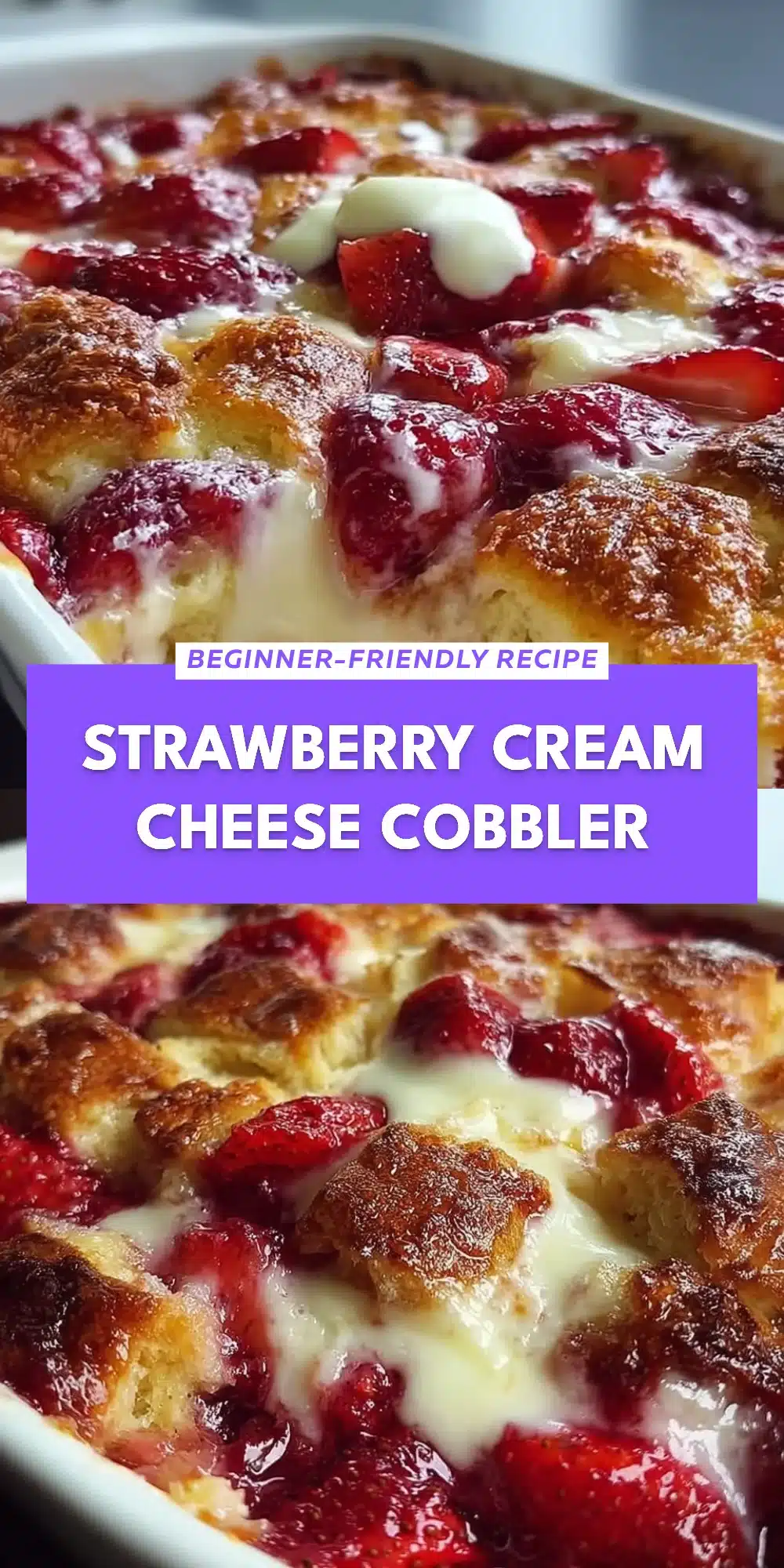 Strawberry Cream Cheese Cobbler
