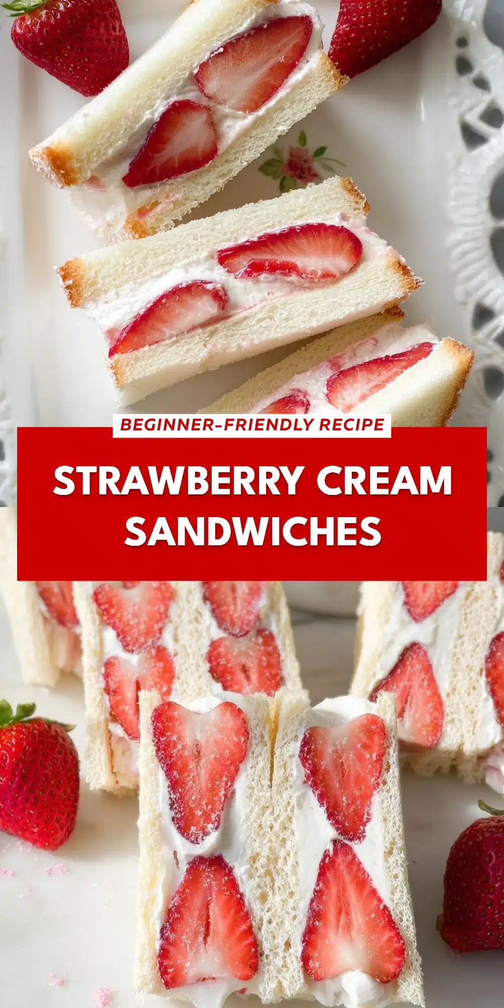 Strawberry Cream Sandwiches