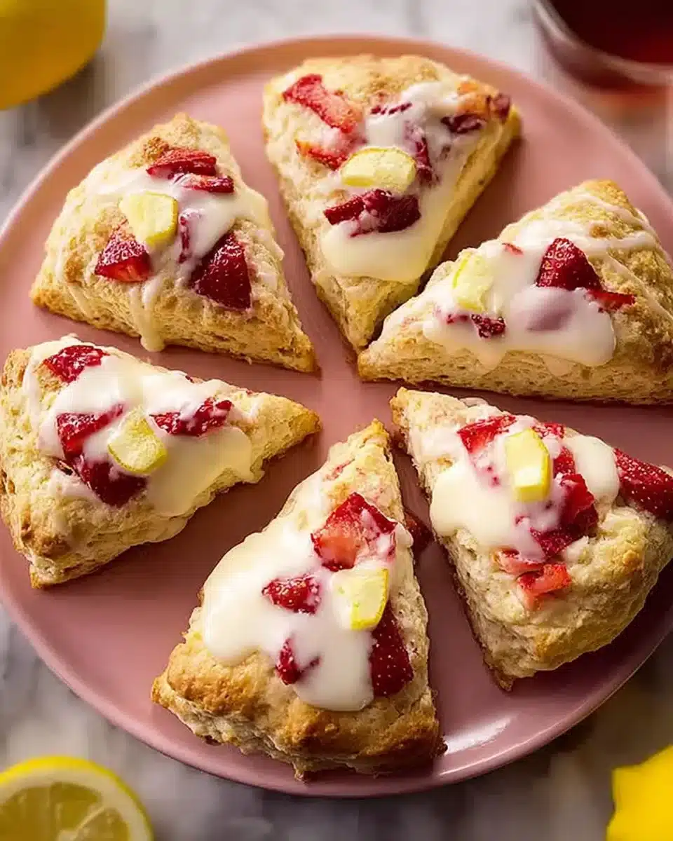 Strawberry Lemon Cream Scones
