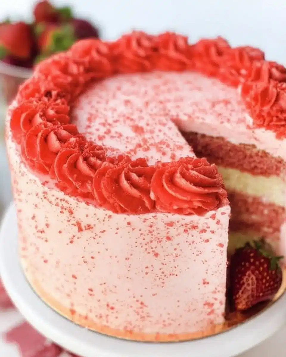 Strawberry Moscato Layer Cake