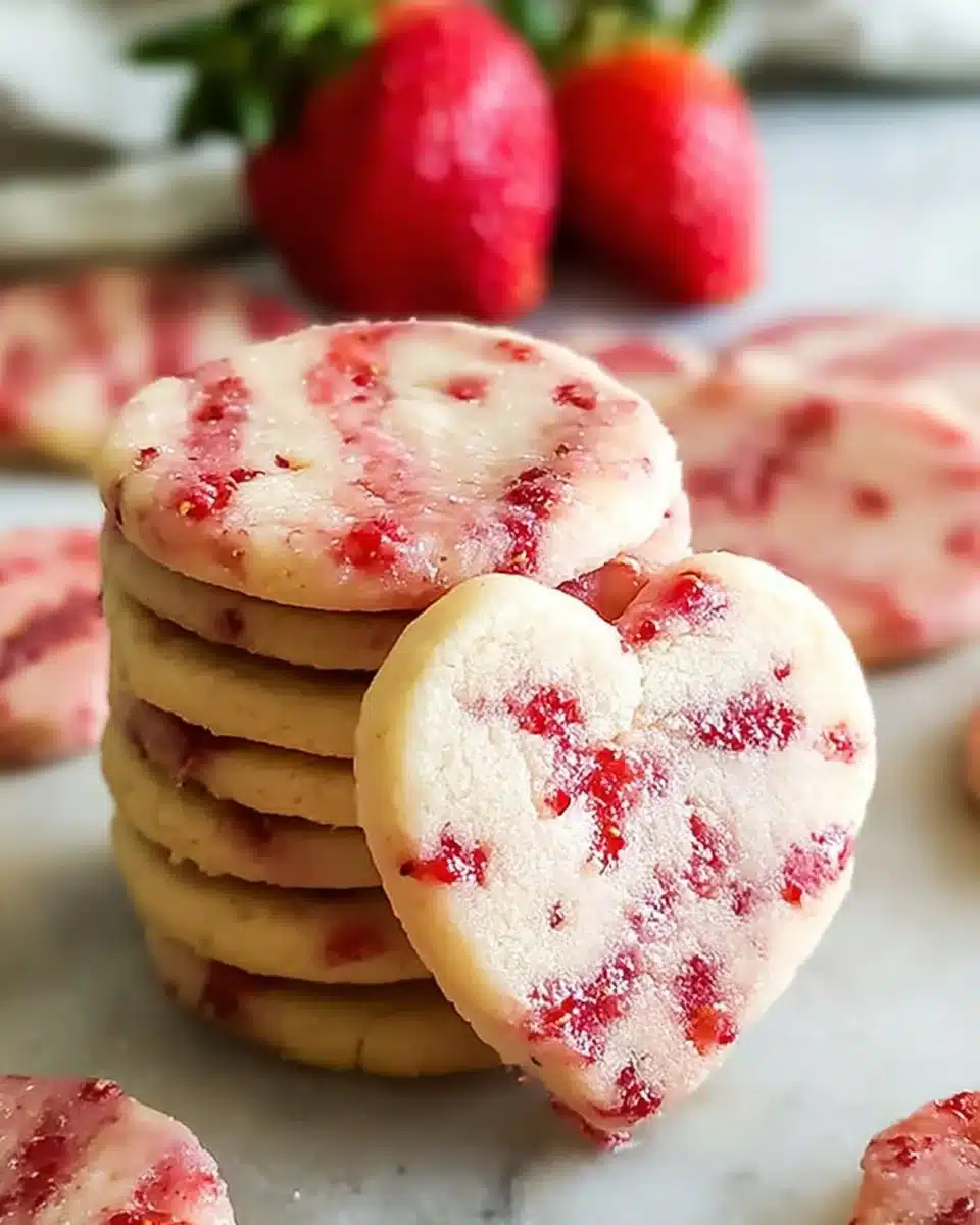 Strawberry Shortbread Cookies