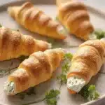 Stuffed crescent roll carrots with cream cheese filling for a tasty appetizer