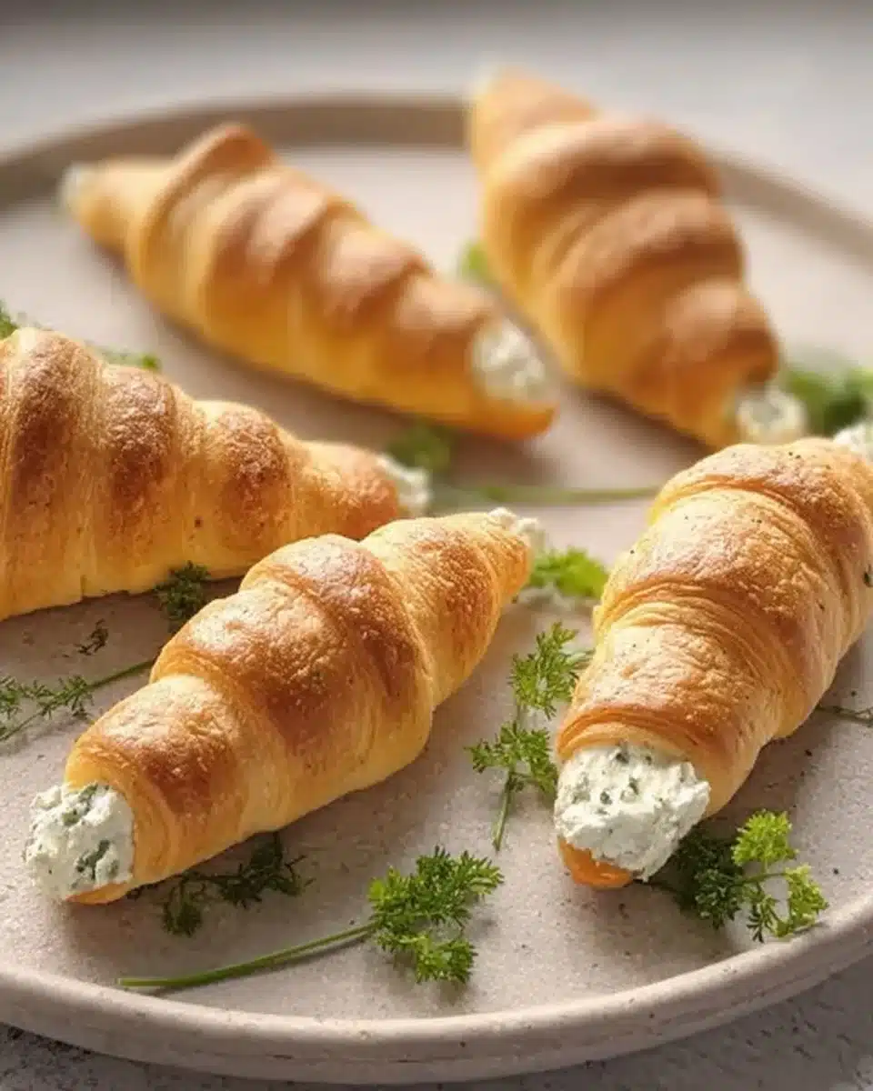 Stuffed crescent roll carrots with cream cheese filling for a tasty appetizer