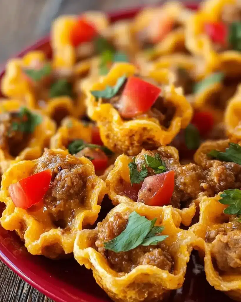 Delicious Taco Ranch Bites served on a platter with dipping sauce