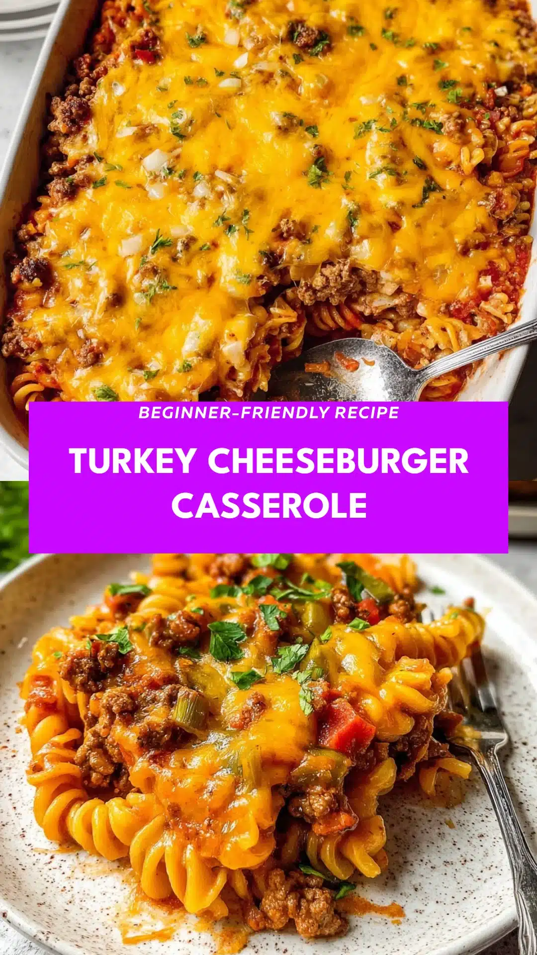 Turkey Cheeseburger Casserole