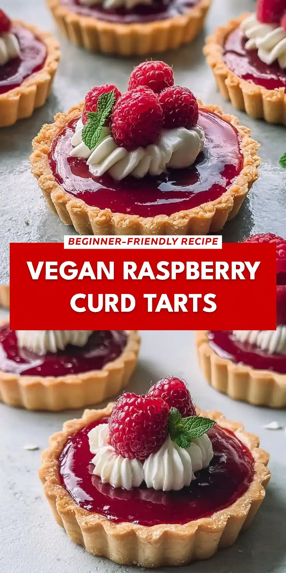 Vegan Raspberry Curd Tarts