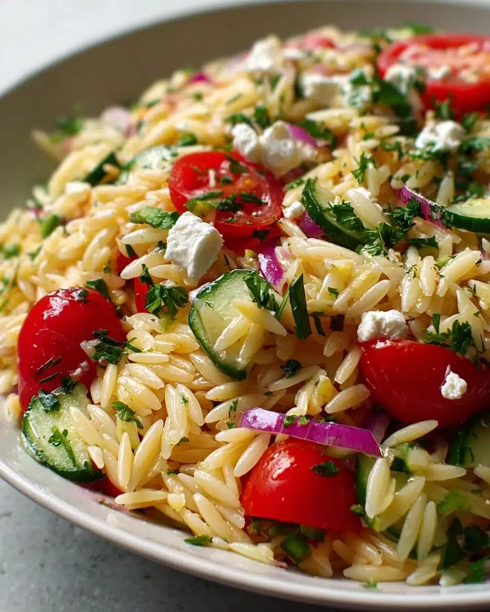 Vegetarian Greek Orzo Pasta Salad