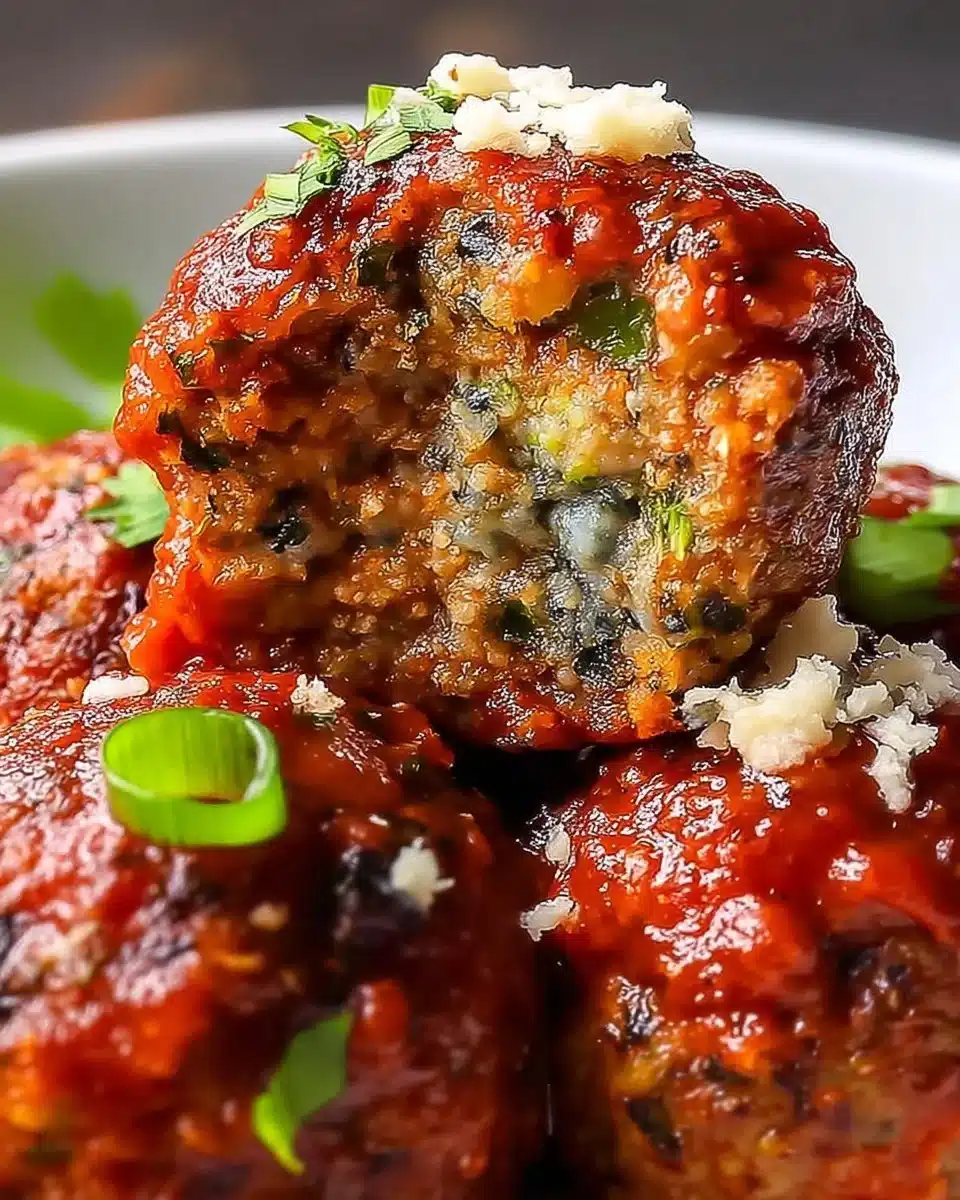 Homemade vegetarian lentil meatballs served with marinara sauce and pasta.