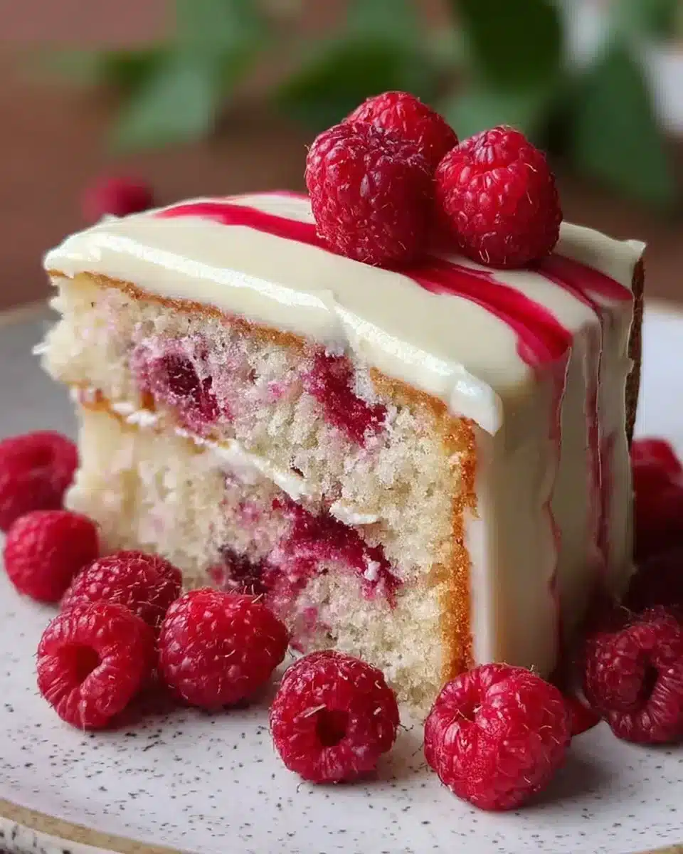 White Chocolate Raspberry Cake