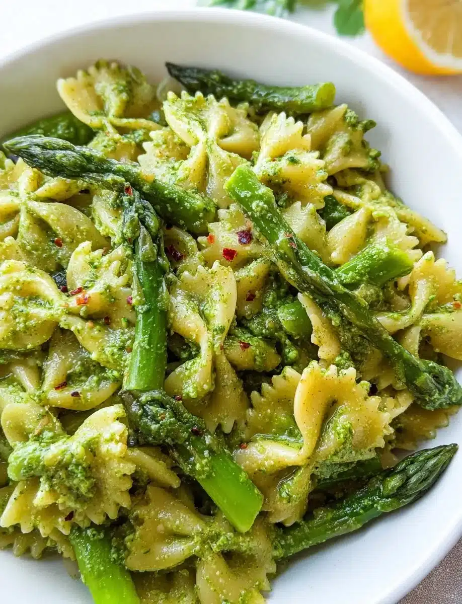 Light Asparagus Pesto Pasta
