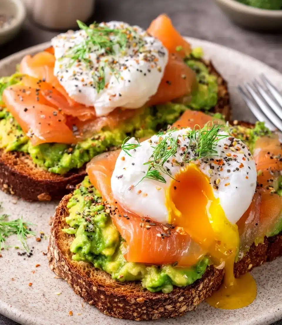 Avocado Toast with Poached Egg and Smoked Salmon