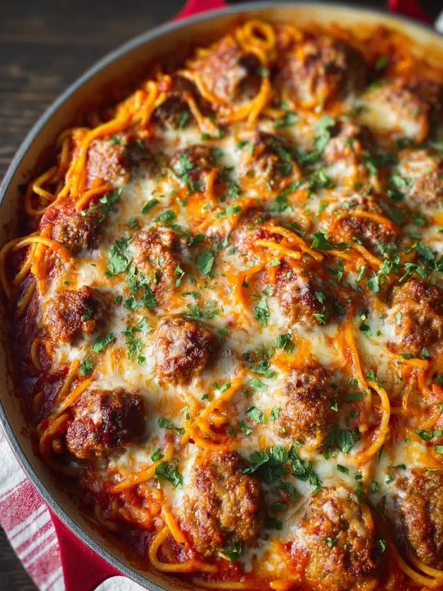Baked Spaghetti & Meatballs