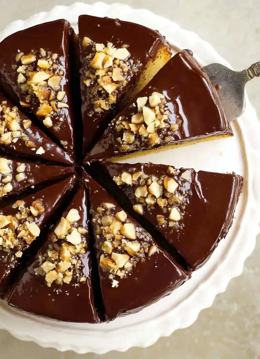 Banana Olive Oil Cake With Mexican Chocolate Ganache