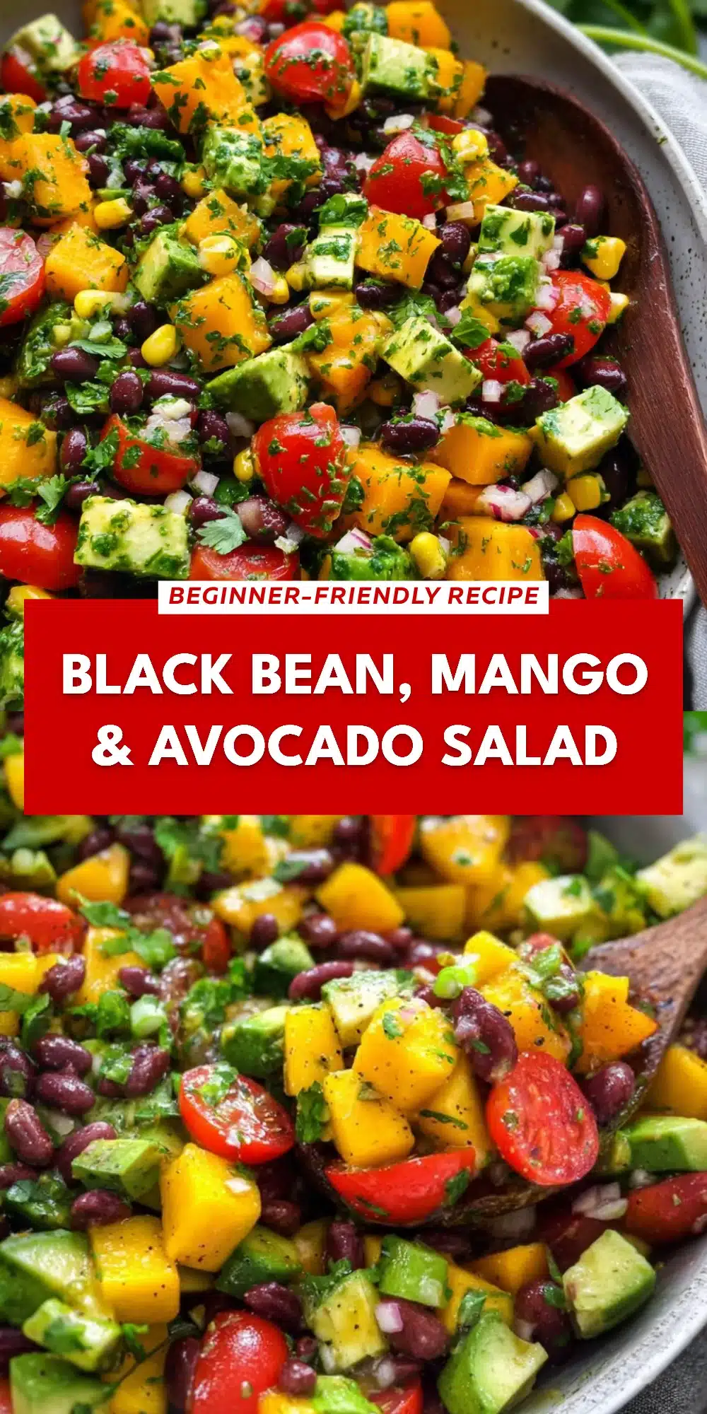 Black Bean, Mango & Avocado salad