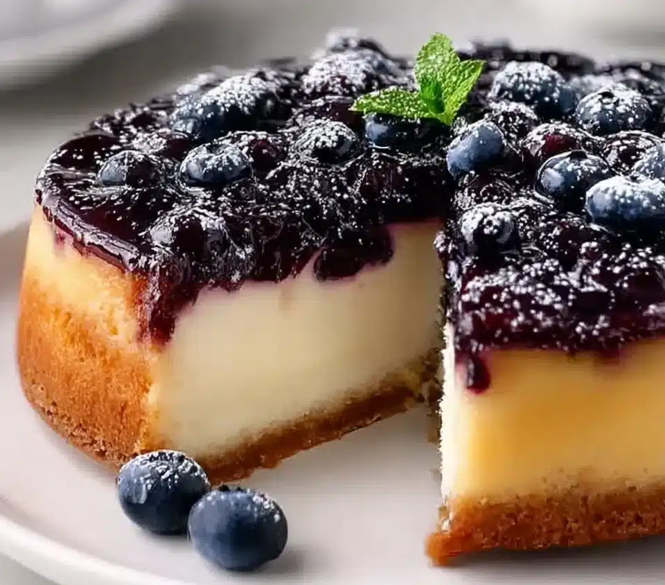 Blueberry Ricotta Pudding Cake