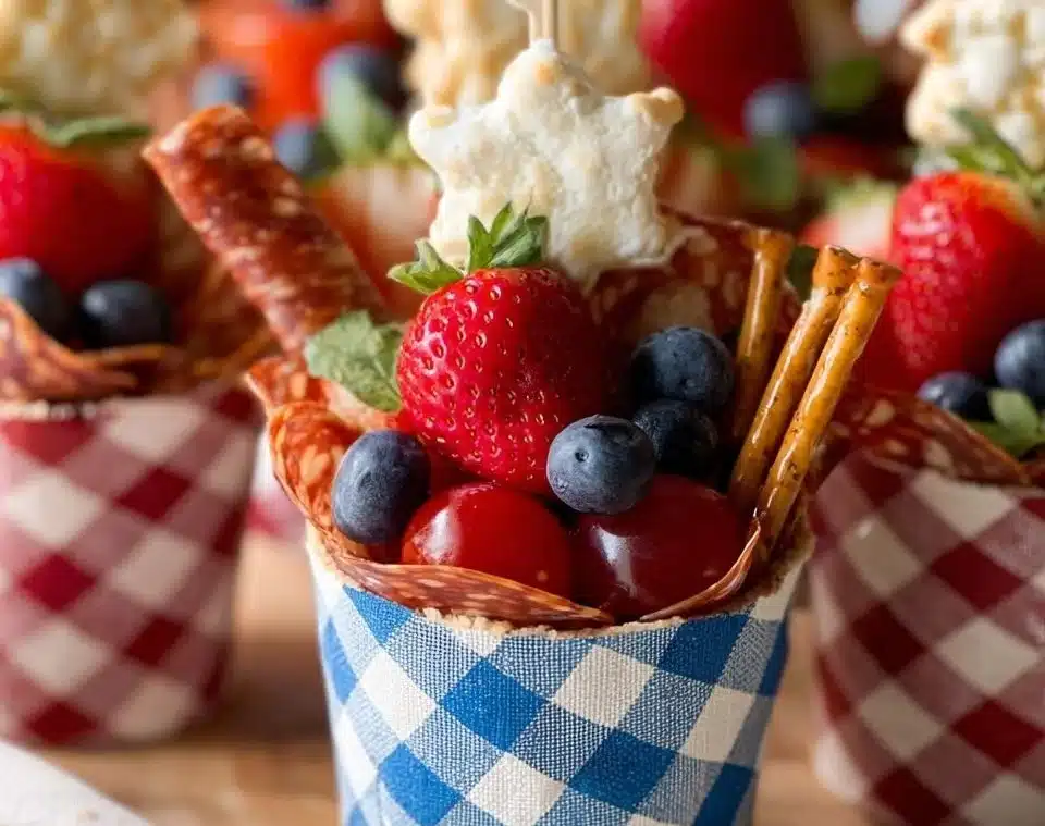 Fourth of July Charcuterie Cups
