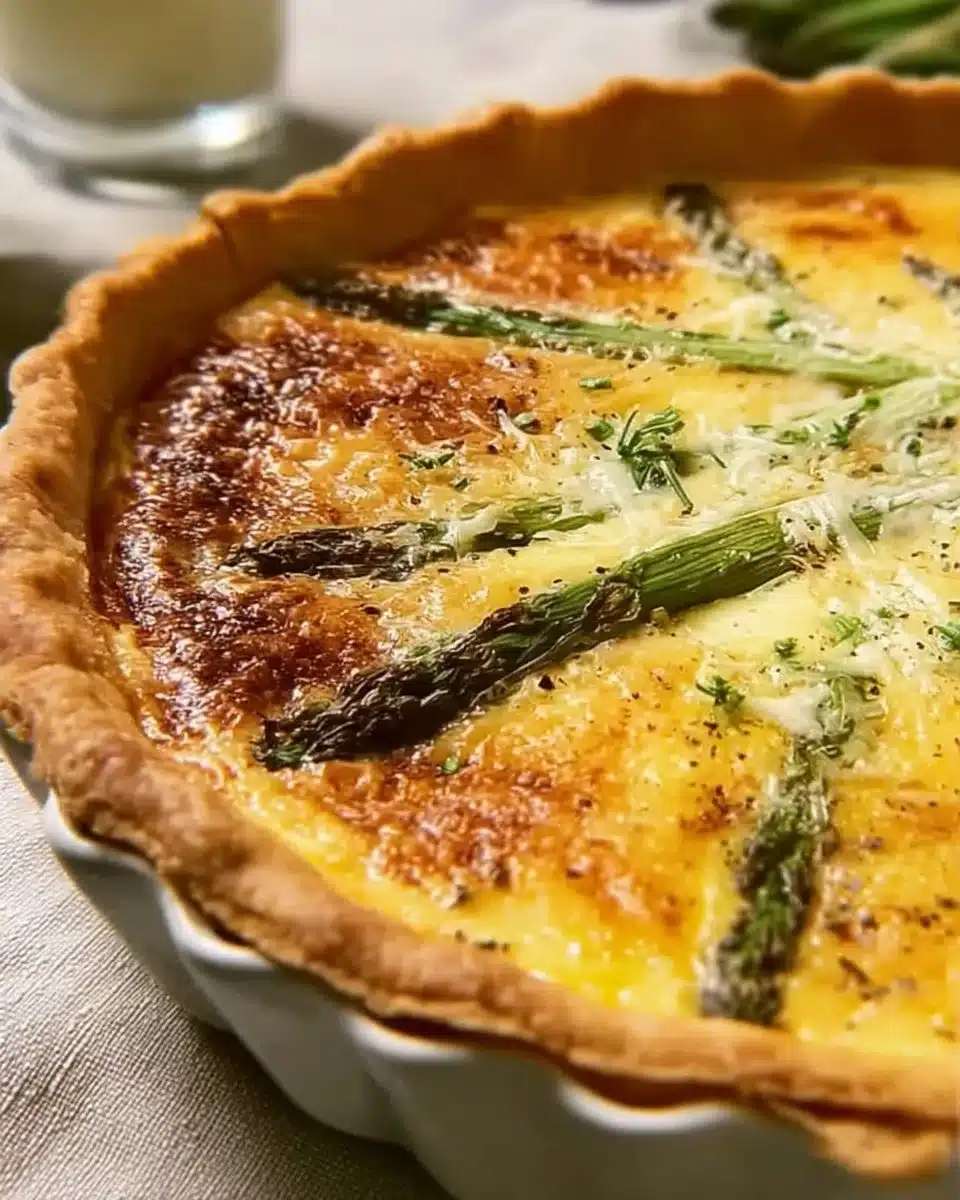 Cheesy Asparagus and Gruyere Quiche
