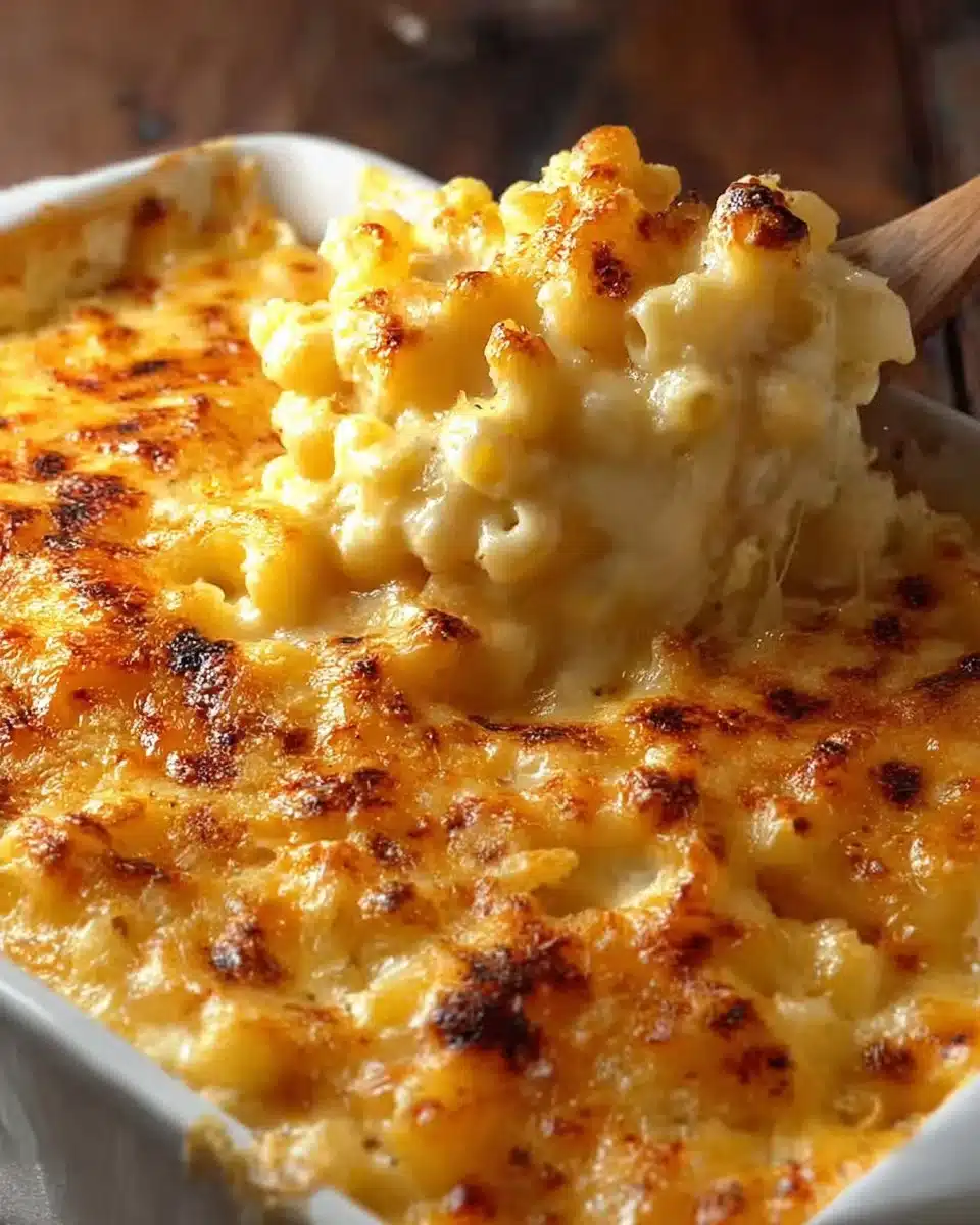 Cheesy No Boil Baked Mac and Cheese