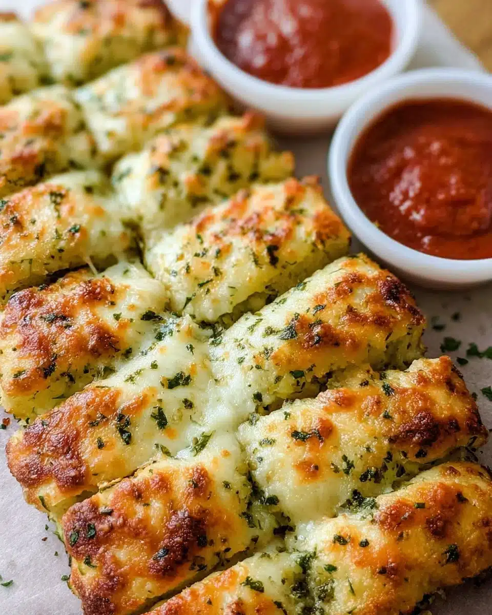 Cheesy Herb Zucchini Breadsticks