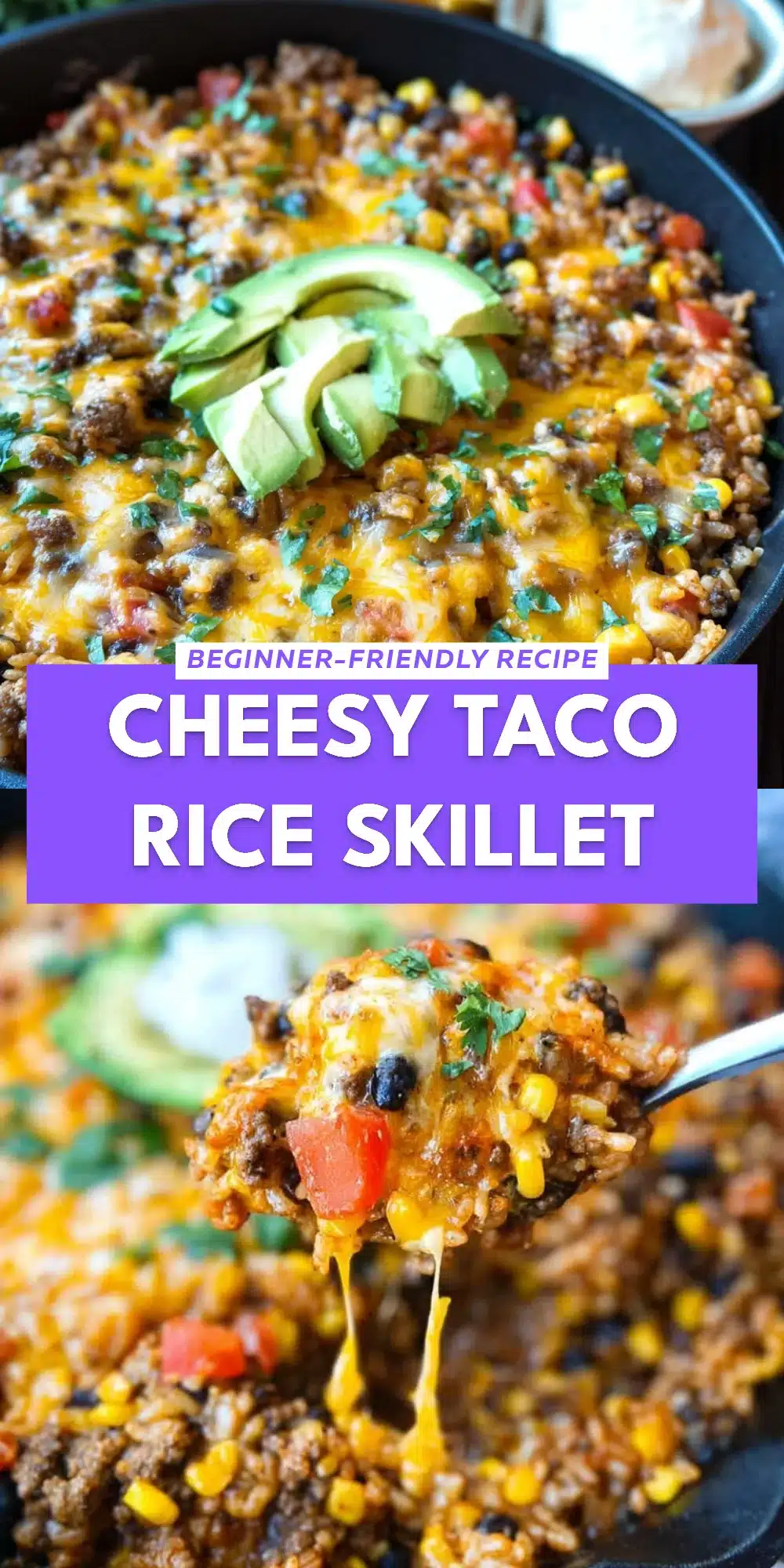 Cheesy Taco Rice Skillet