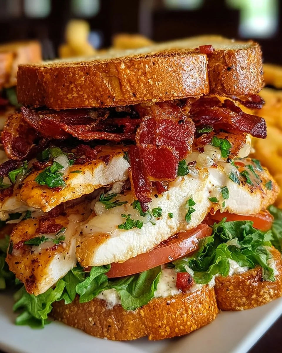 Ultimate Loaded Chicken Club Sandwich