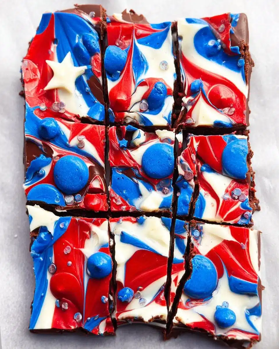 Red, White, and Blue Chocolate Bark