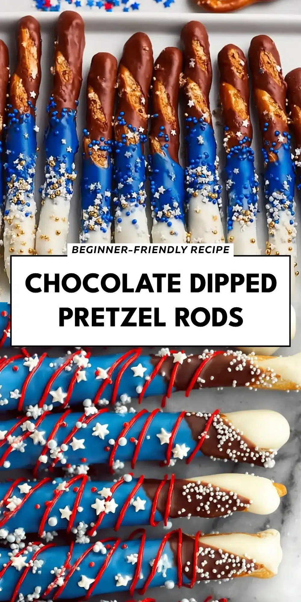 Chocolate Dipped Pretzel Rods