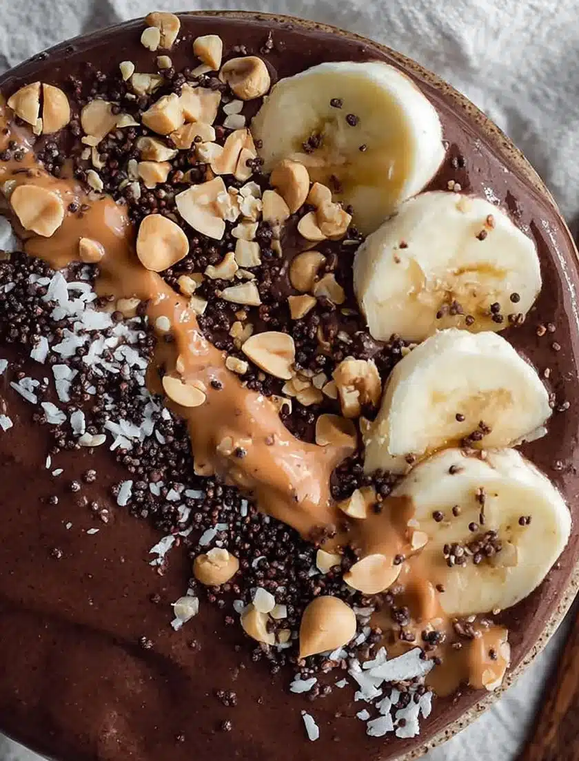 Chocolate Peanut Butter Smoothie Bowl