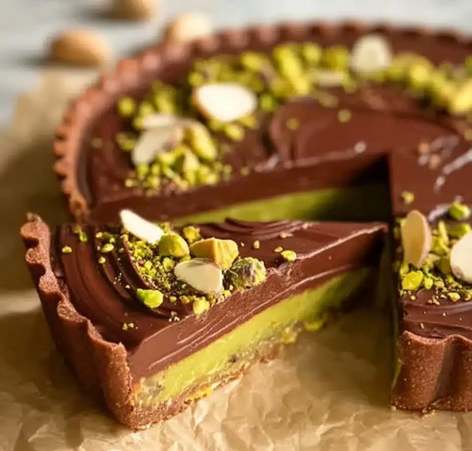 Chocolate Pistachio Tart