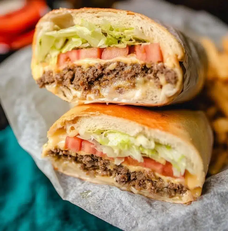 Delicious Chopped Cheese sandwich with melted cheese and ground beef