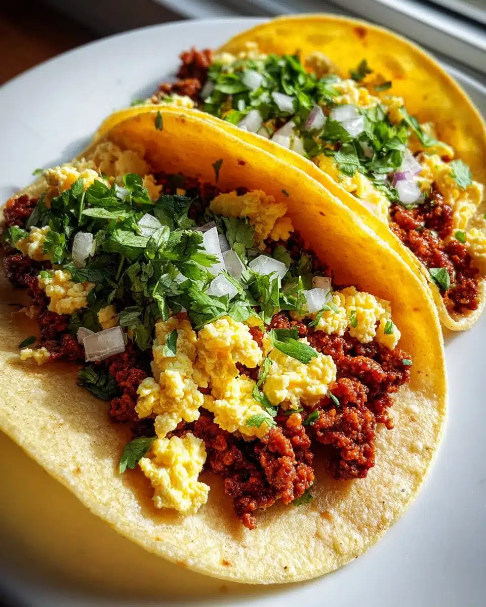 Chorizo Egg Tacos Fiesta: 5-Minute Flavor Explosion