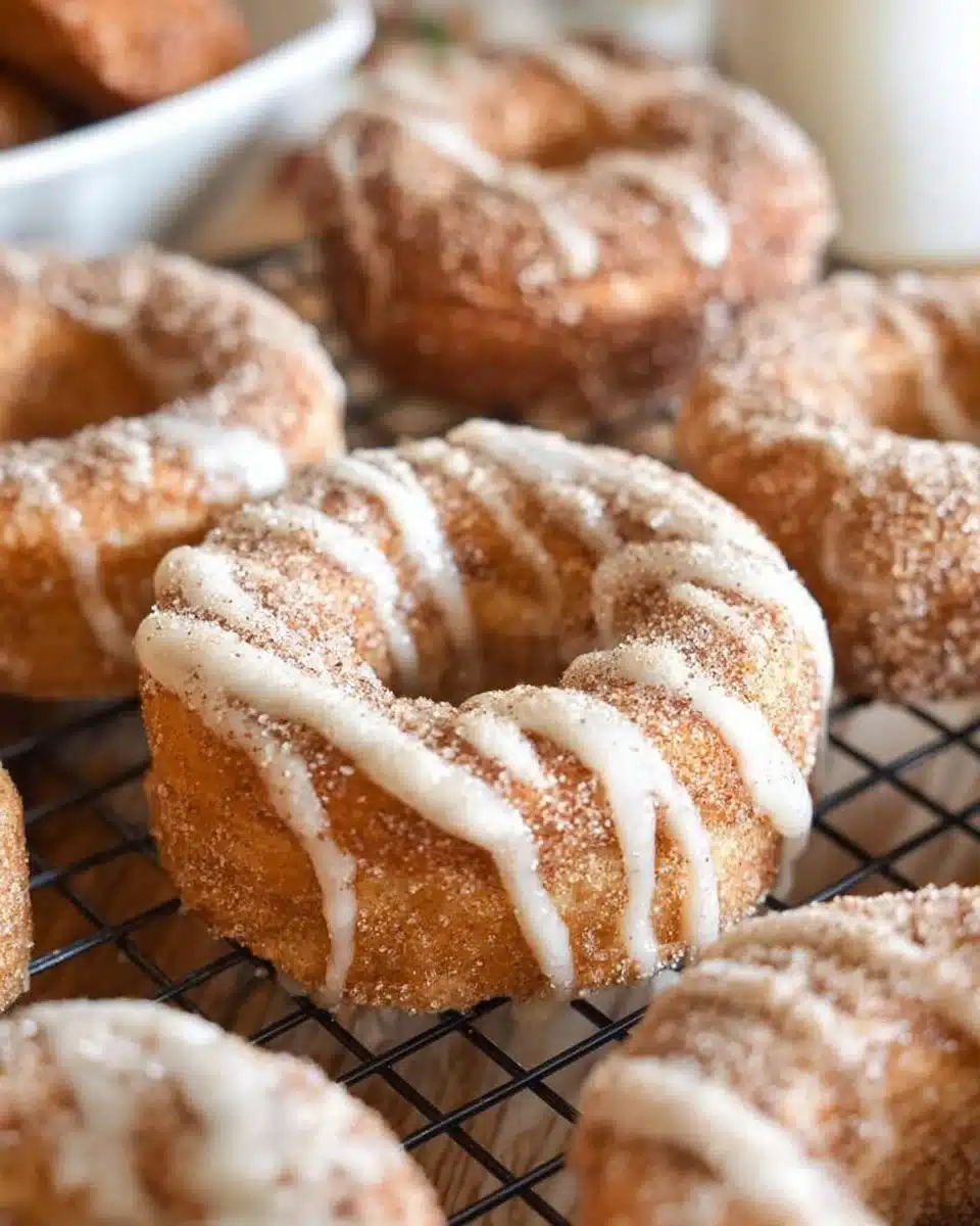 Air Fryer Cinnamon Roll Donuts