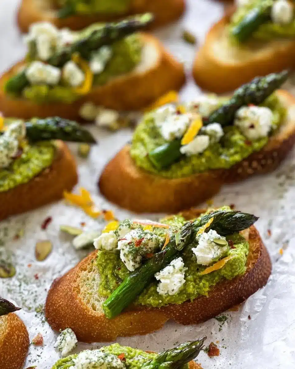 Citrus Pesto Crostini with Goat Cheese