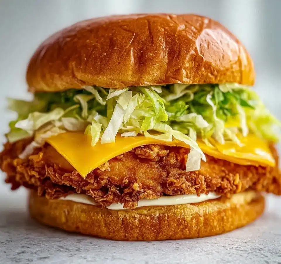 Delicious Crispy Chicken Burger served with fresh toppings and a crispy bun.